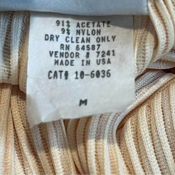 Vintage Spiegel Wide Leg Trouser Pants Womens Size Medium Yellow Crepe Pull On - Picture 4 of 9